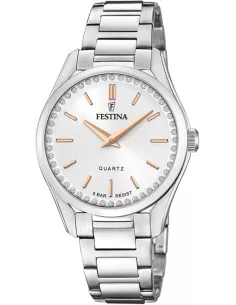 Montre Femme FESTINA Élégance | Bracelet Acier Inoxydable & Cadran Nacre