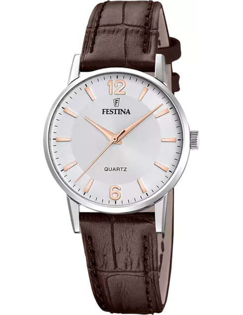 Montre Femme Festina F20691/2 - Or Rose - Bracelet Cuir Marron