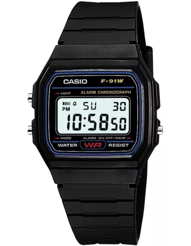 CASIO Montre Unisexe F-91W-1DG