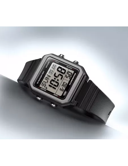 Casio W-221H-1AVDF – Montre digitale noire résine – Batterie 10 ans