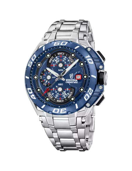 Festina Montre Homme Chrono Bike F20754/4 — Cadran Bleu Acier