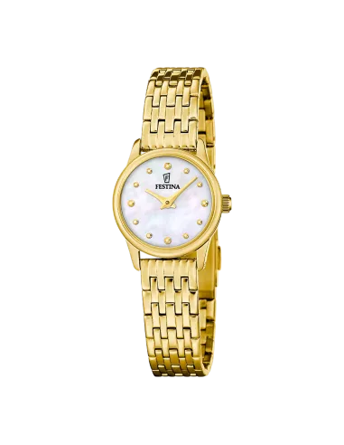 Festina Montre Femme F20750/1 — Cadran nacre, acier doré