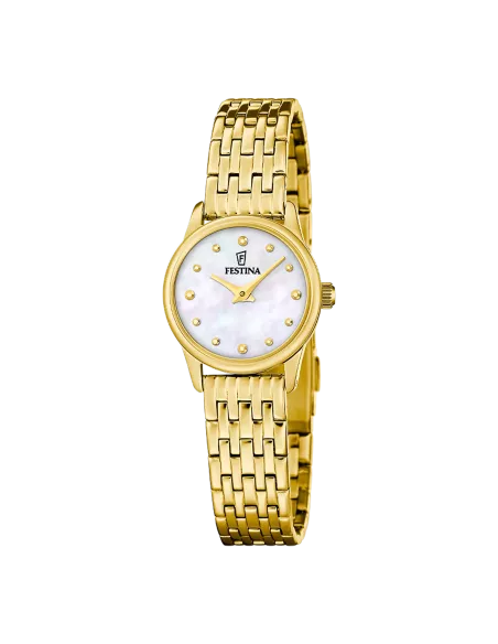 Festina Montre Femme F20750/1 — Cadran nacre, acier doré