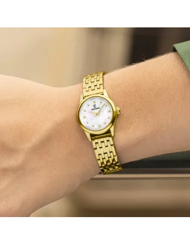Festina Montre Femme F20750/1 — Cadran nacre, acier doré