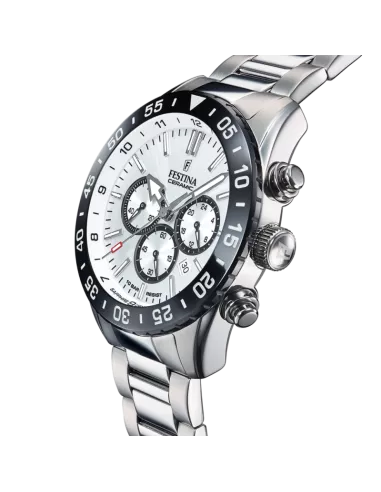 Festina Montre Homme Ceramic Chrono  F20575/1— Cadran blanc, verre saphir