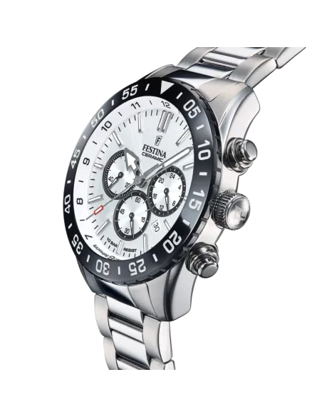 Festina Montre Homme Ceramic Chrono  F20575/1— Cadran blanc, verre saphir