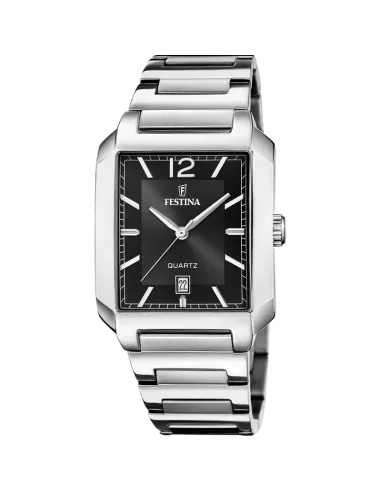 Festina Montre Homme F20677/4 — Boîtier rectangulaire, cadran noir