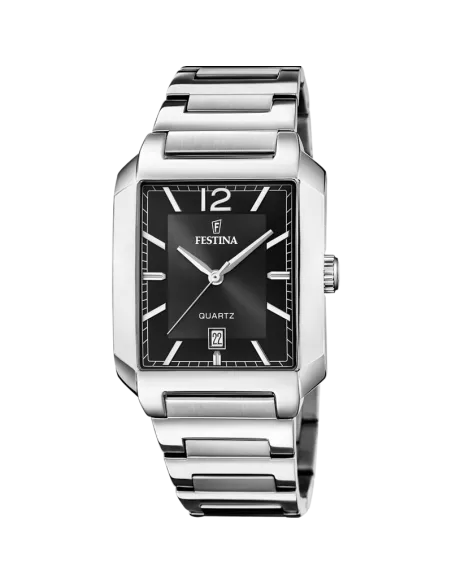 Festina Montre Homme F20677/4 — Boîtier rectangulaire, cadran noir