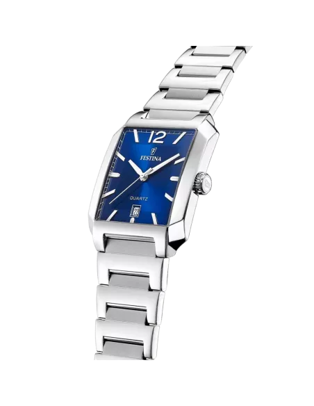 Festina Montre Femme F20679/3 — Boîtier rectangulaire, cadran bleu