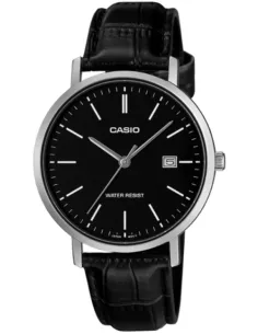 Casio MTP-VT05L-1EDF Homme Cuir Cadran Noir