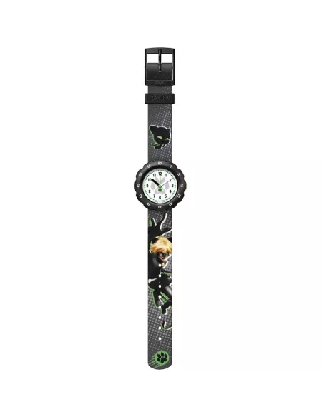 Montre FLIK FLAK MIRACULOS CAT NOIR FPSP058